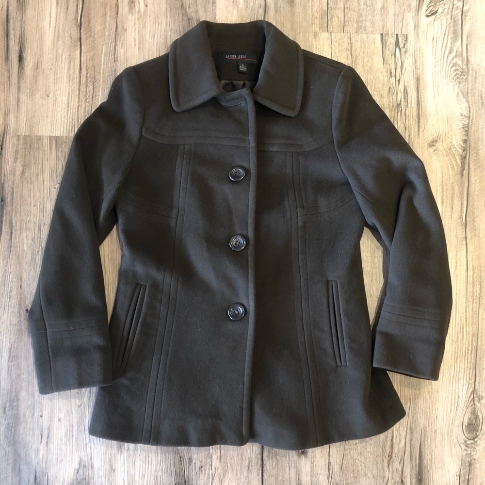 Brown Jason Kole wool coat - small - Picture 1 of 9